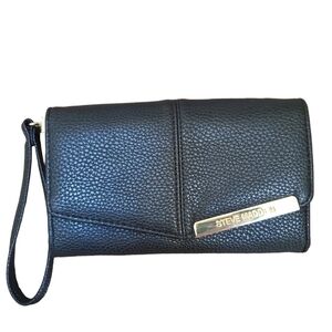 Steven Madden Black Vegan Leather Wristlet